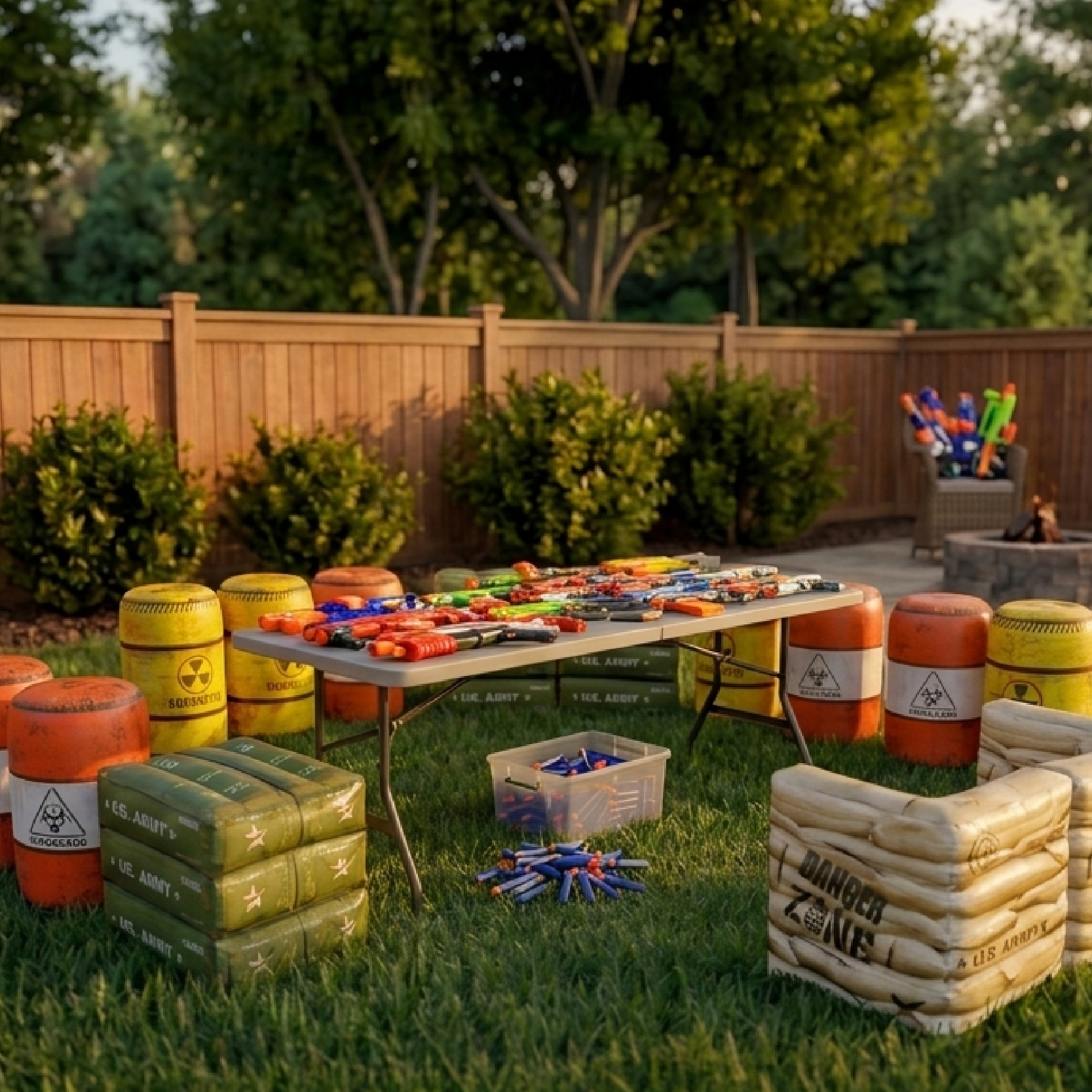 Backyard Nerf Battle